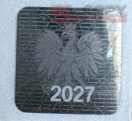 Hologram przedłużający ważność legitymacji na 2027 rok