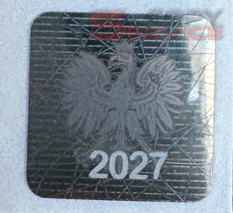 Hologram przedłużający ważność legitymacji na 2027 rok