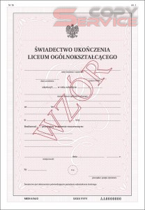 MEiN-I/16/2 - ukończenia dla uczniów liceum ogólnokształcącego dla młodzieży